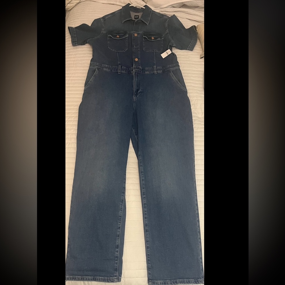 GAP Blue Denim Jean Jumpsuit / Overalls NWT